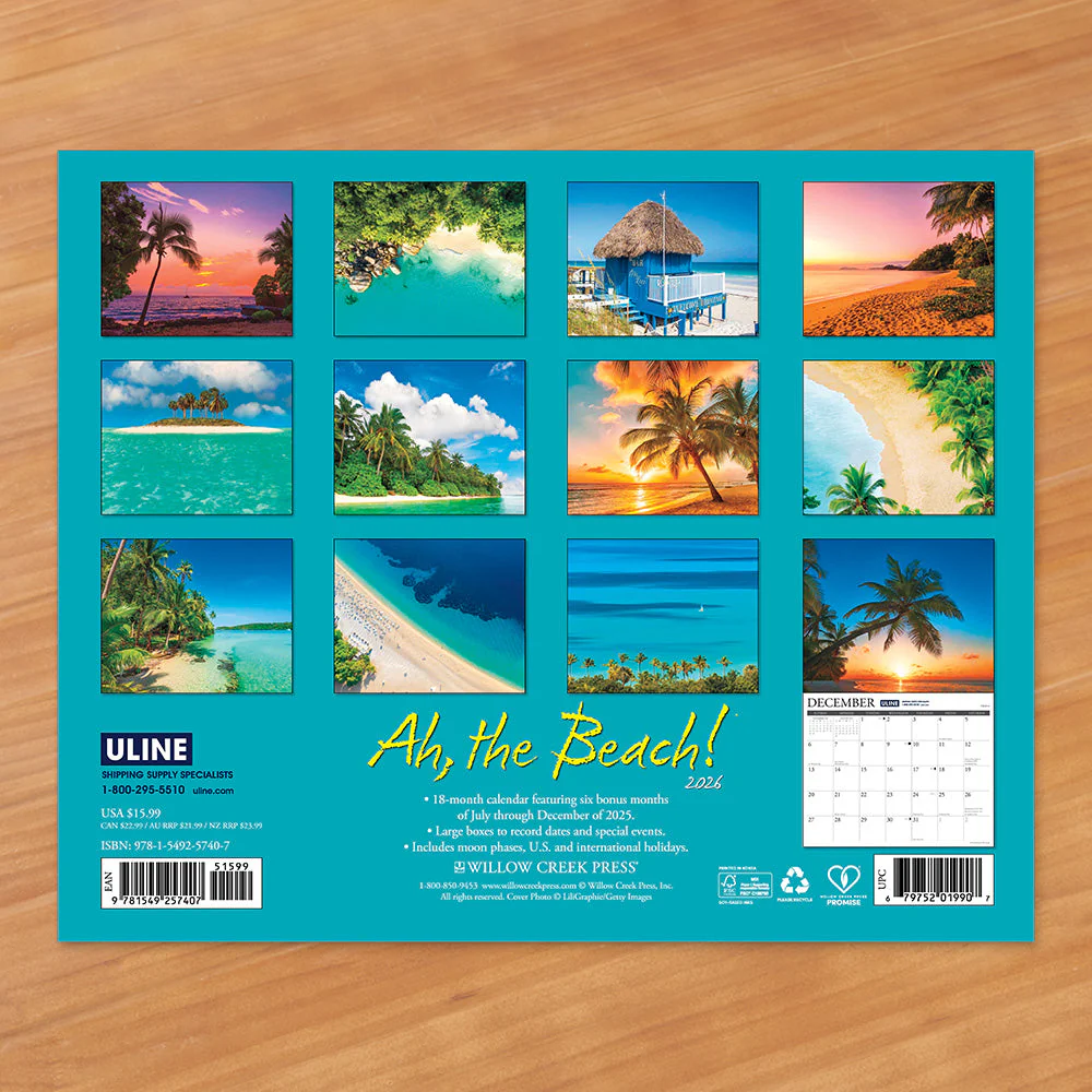 2026 Wall Calendar, Ah, the Beach® - Image 2