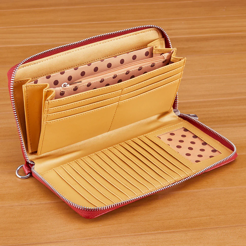 22 Tote Vegan Leather Wallet Clutch, Ostrich - Image 8