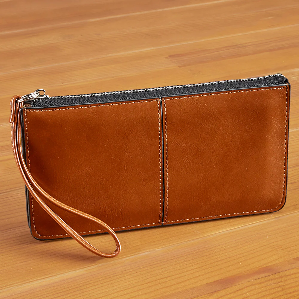 22 Tote Vegan Smooth Leather Three Pocket Wristlet - Image 4