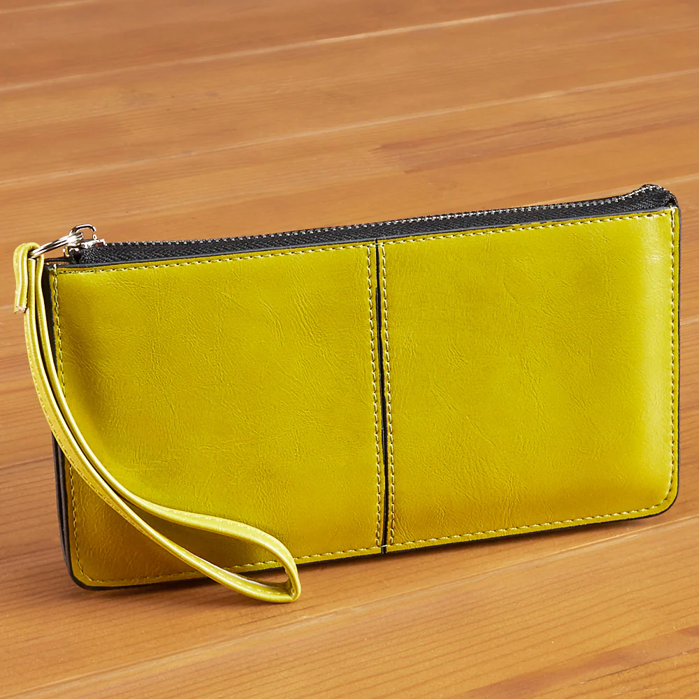 22 Tote Vegan Smooth Leather Three Pocket Wristlet - Image 5