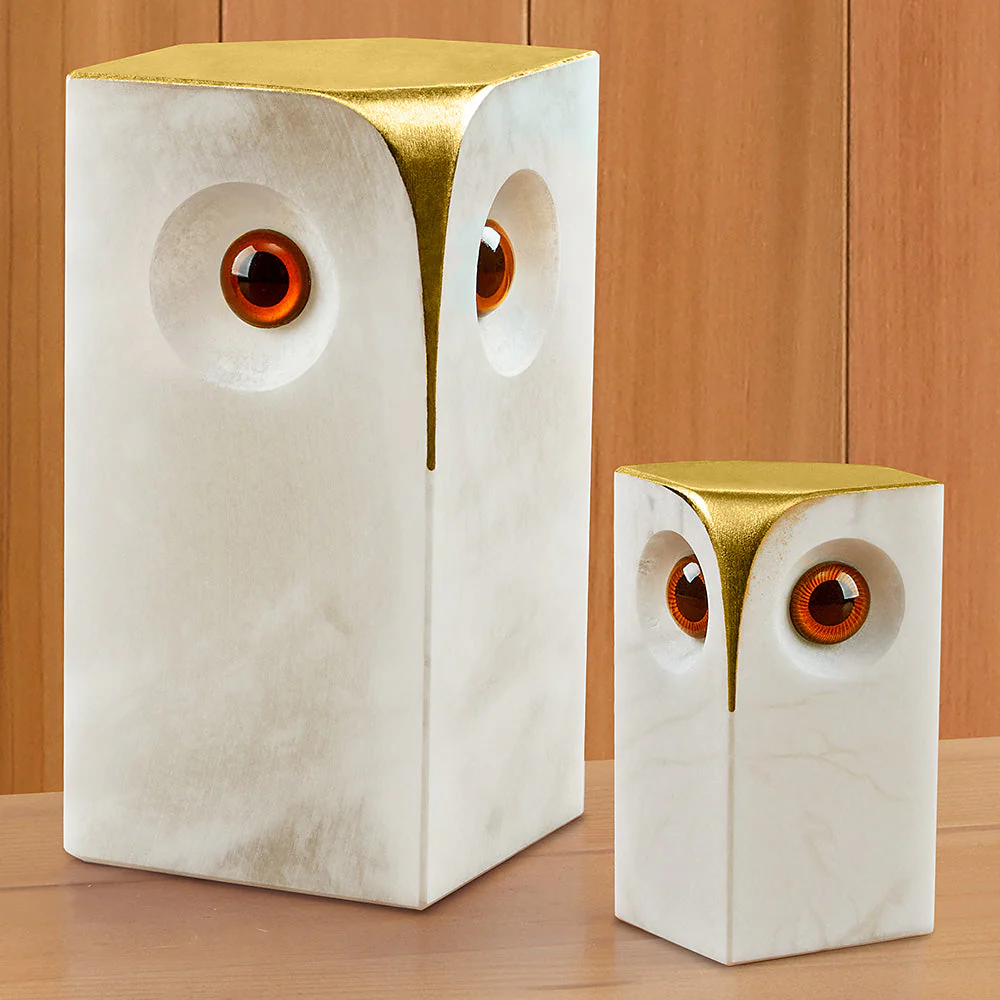 Alabaster Owl Sculpture - Image 3
