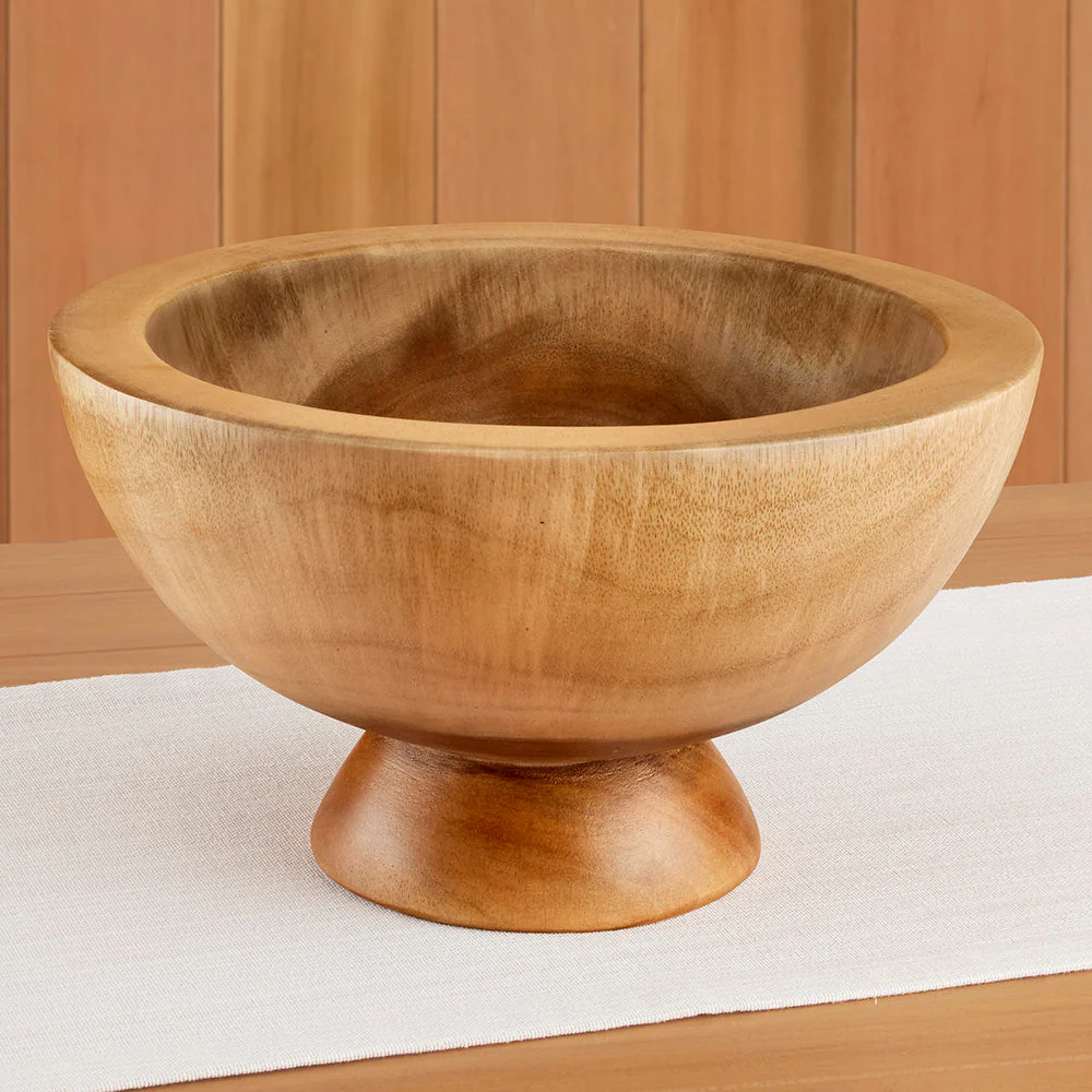 Alpina Suar Wood Footed Bowl - Image 2