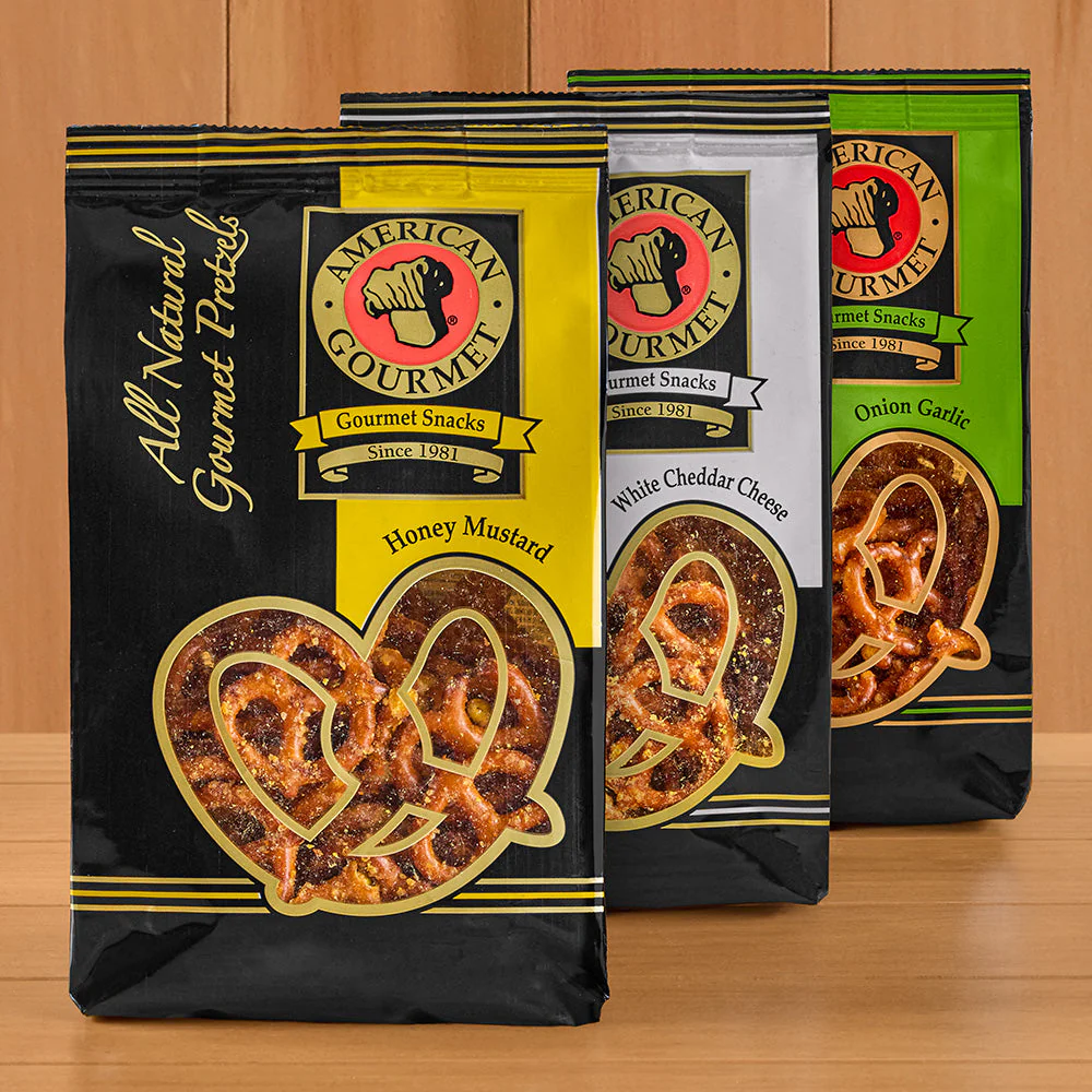 American Gourmet Mini Twist Pretzels, White Cheddar Jalapeño - Image 2