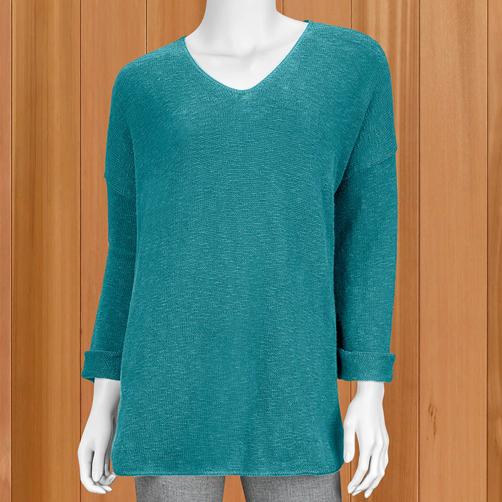 Avalin Lightweight Boxy V-Neck Sweater - Image 2