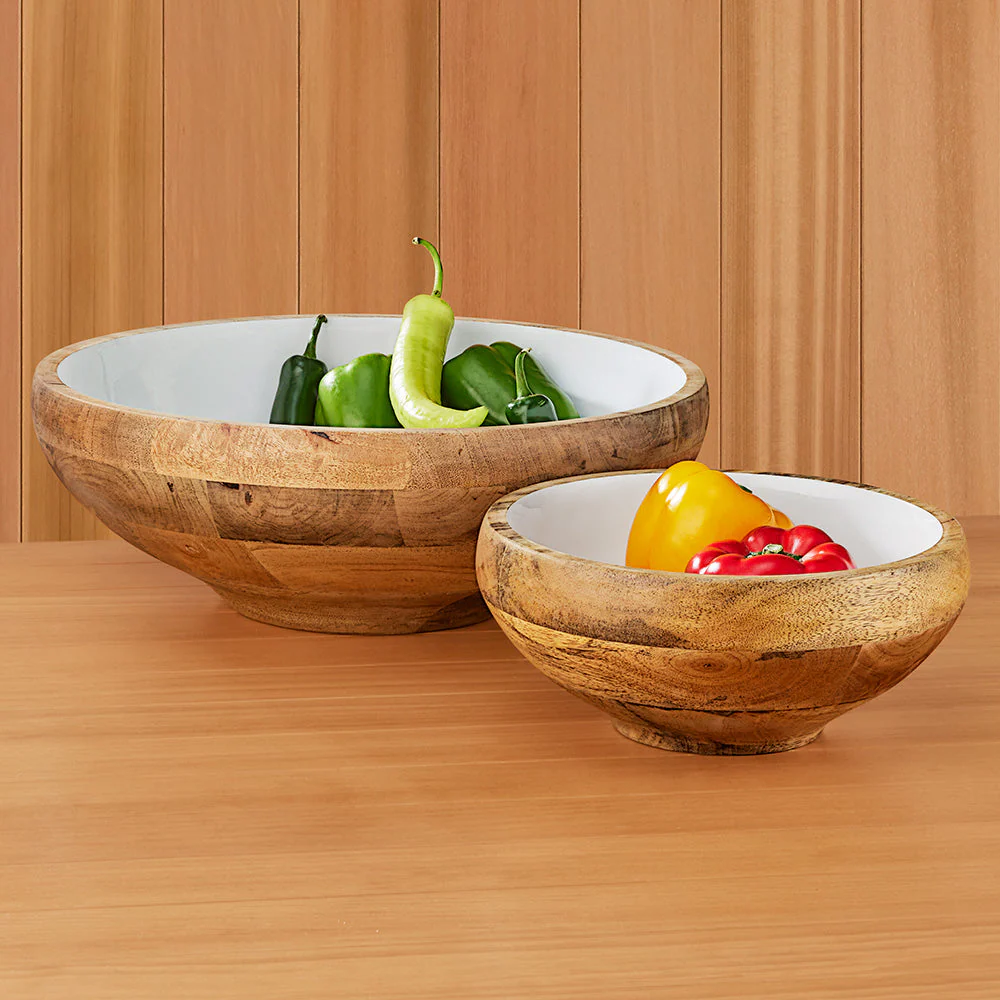 Be Home Madras Enameled Mango Footed Serving Bowl - Image 2