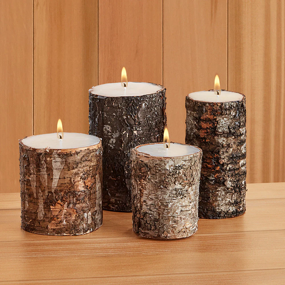 Birchwood Unscented Pillar Candles - Image 2