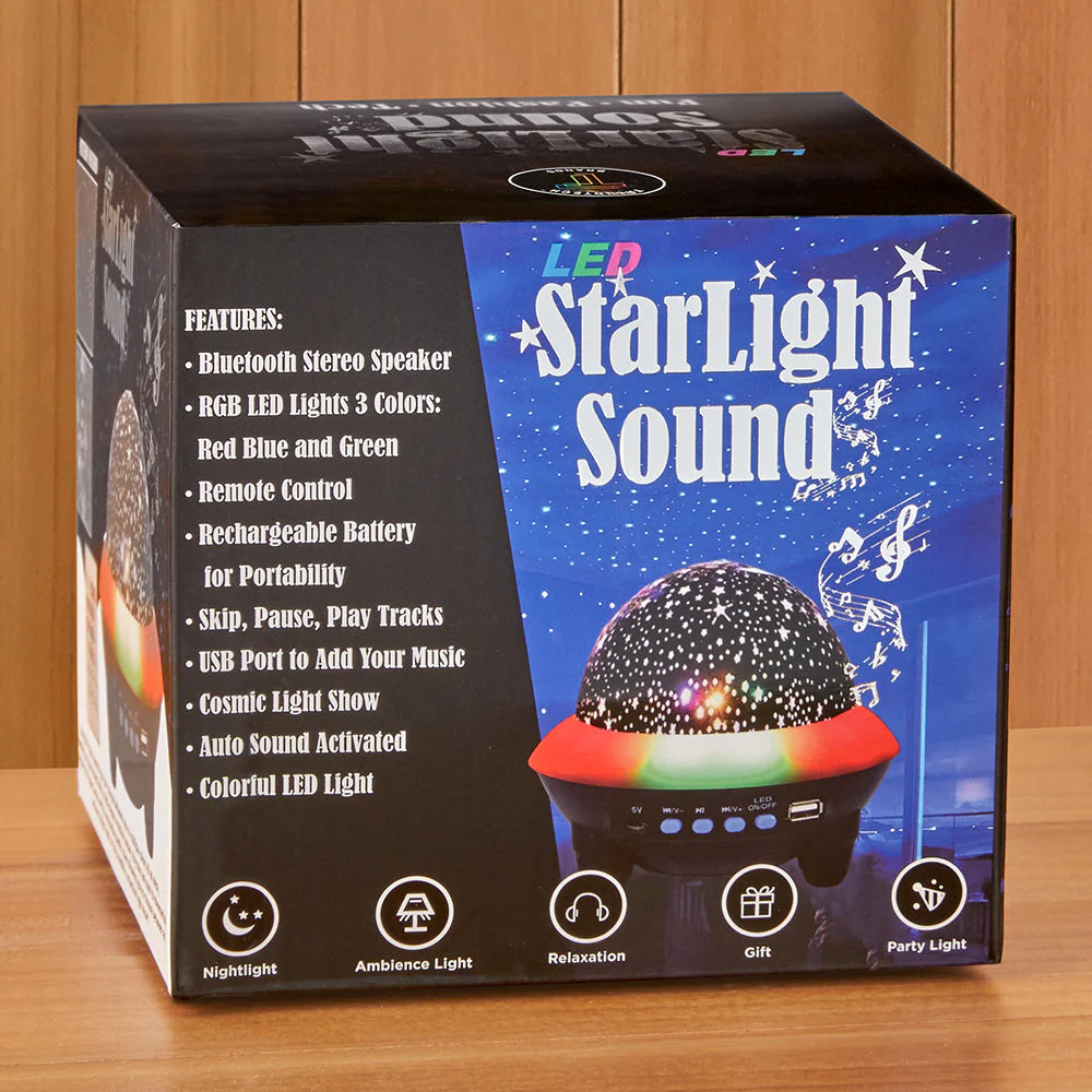 Bluetooth® Speaker with LED Starlight Projector - Image 3