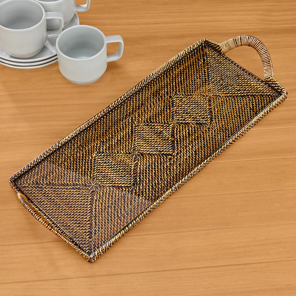 Calaisio 20.5" Woven Serving Tray - Image 2