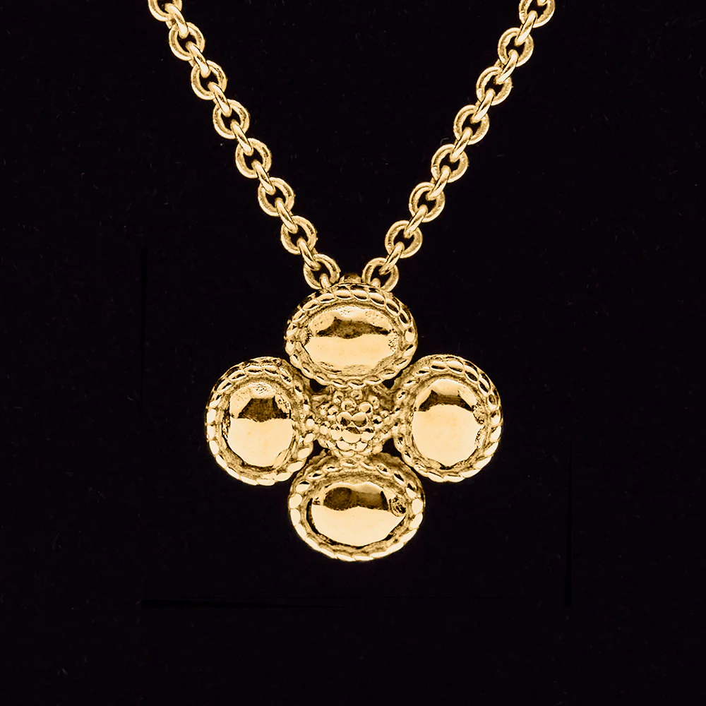Capucine De Wulf Berry Clover Gold Slide Necklace