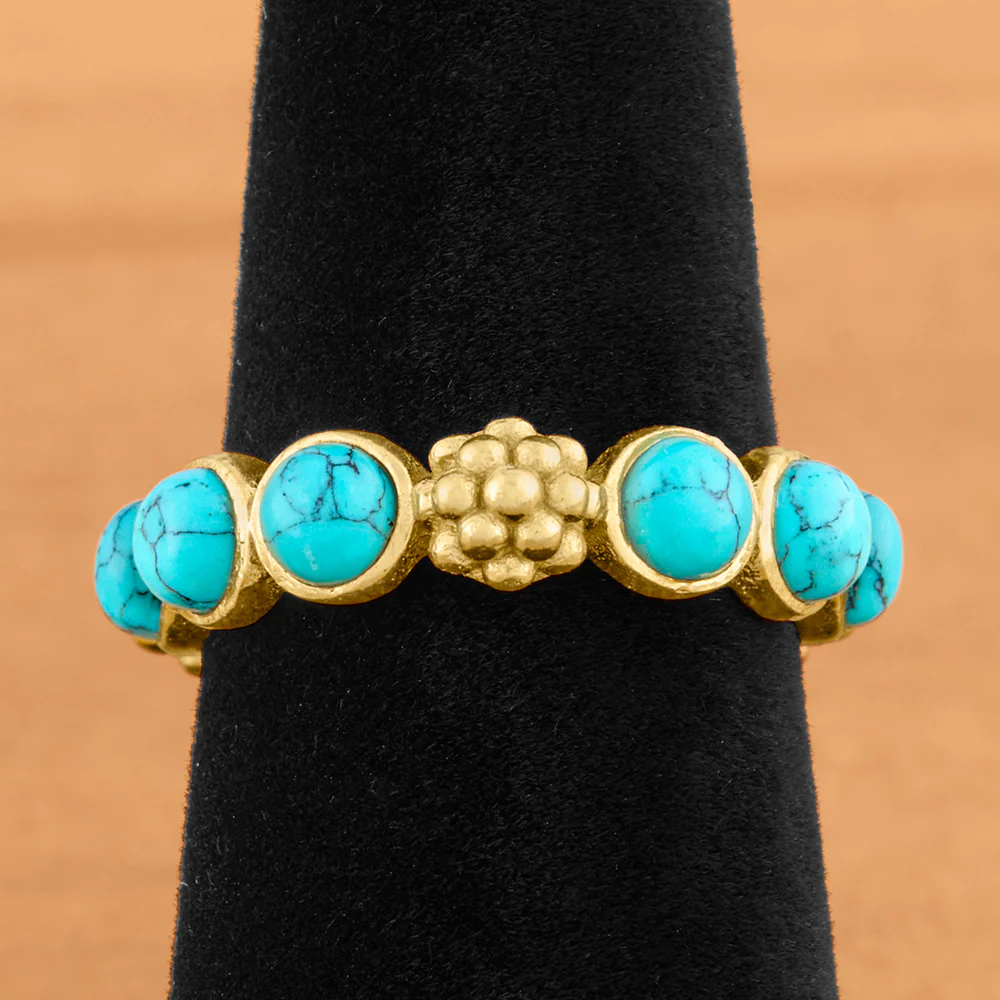 Capucine De Wulf Berry Gem Gold and Turquoise Ring - Image 2