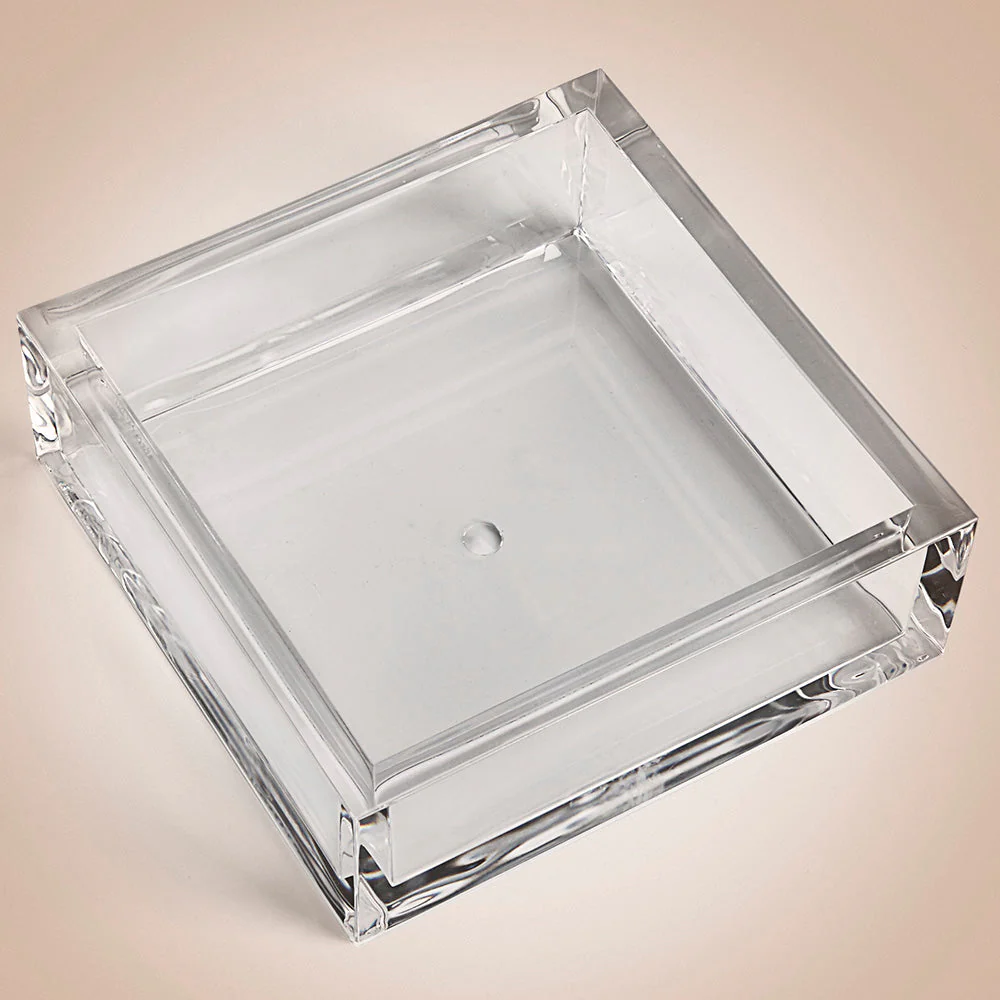 Caspari Acrylic Crystal Lucite Cocktail Napkin Holder