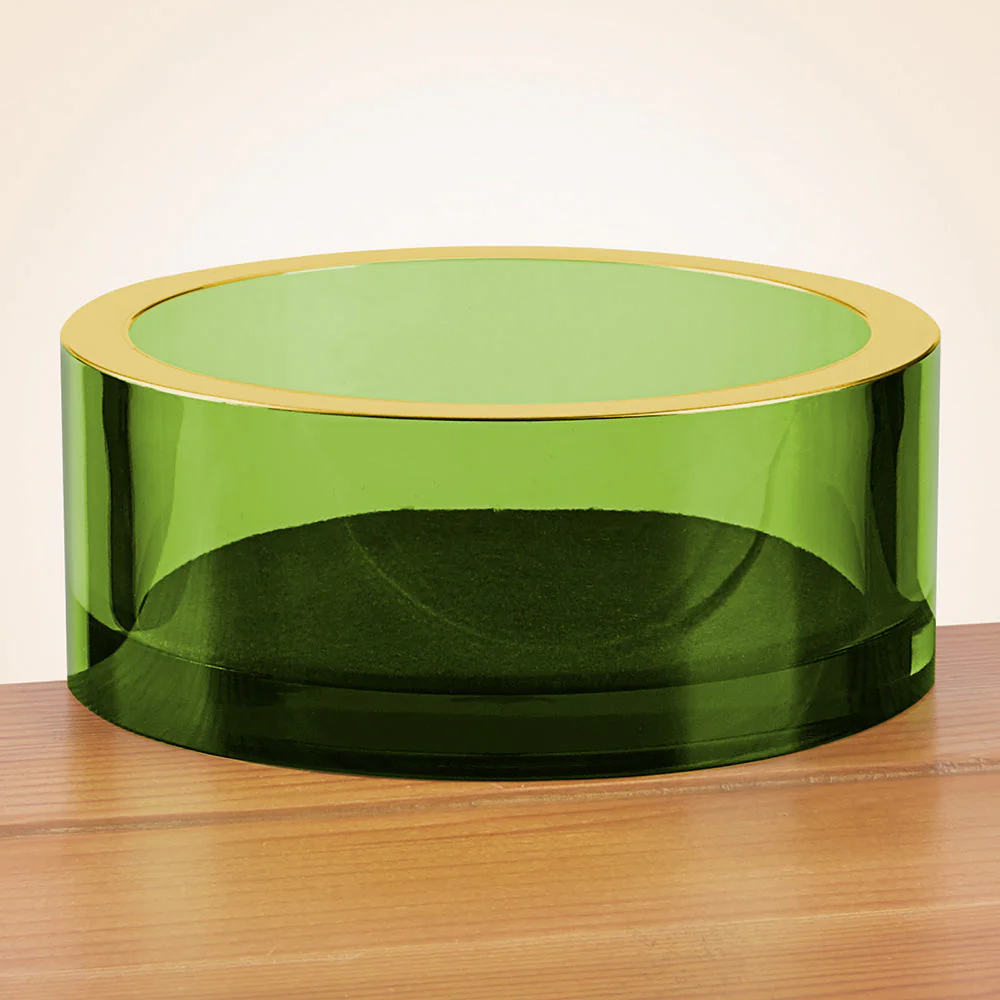 Caspari Acrylic Wine Bottle Coaster & Coaster Holder - Image 3