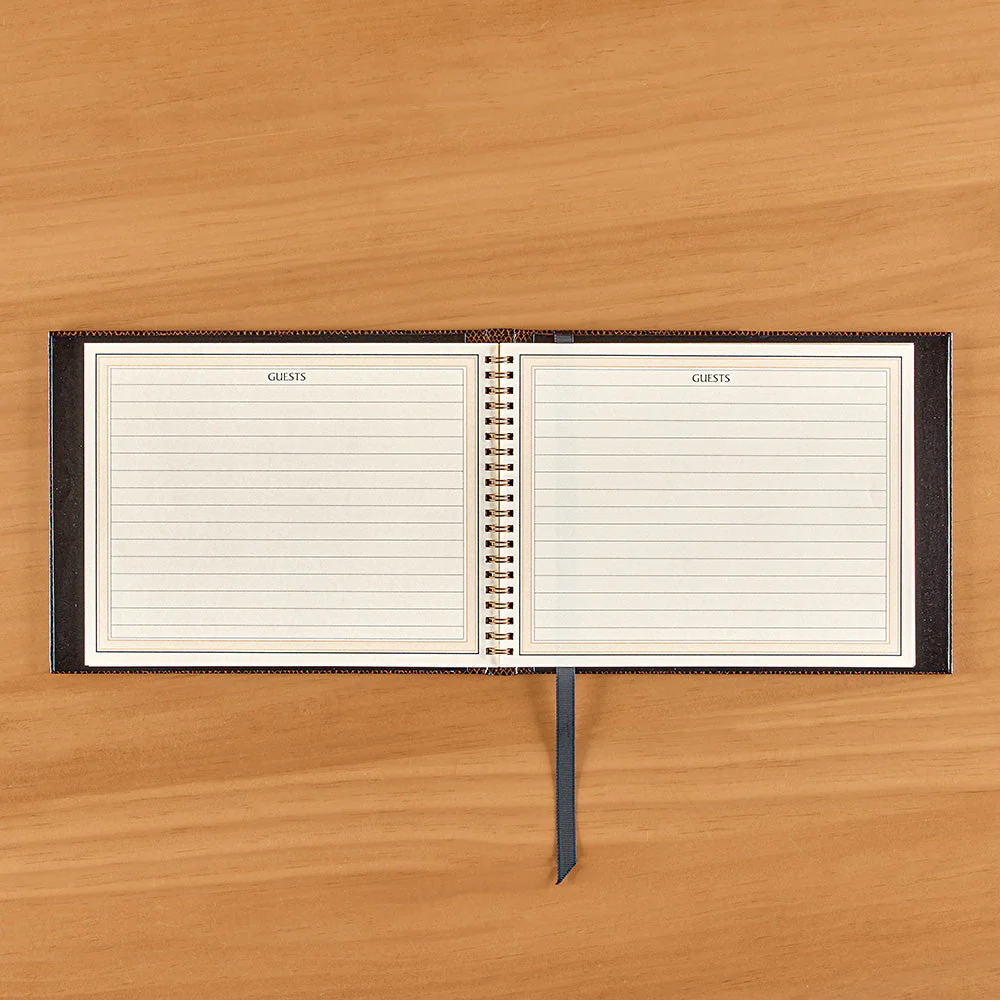 Caspari Faux Leather Guest Book - Image 7