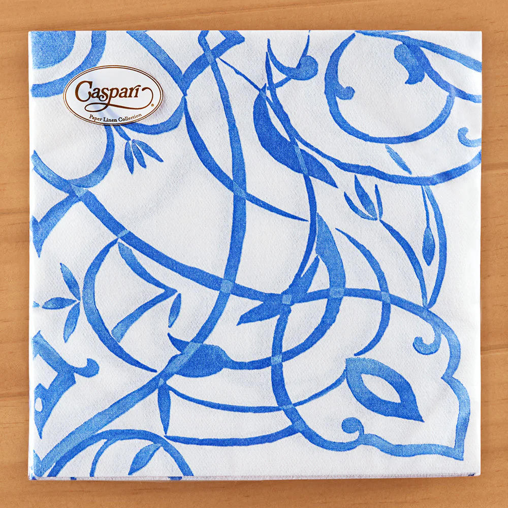 Caspari Paper Linen Napkins, Algarve Ceramic - Image 3