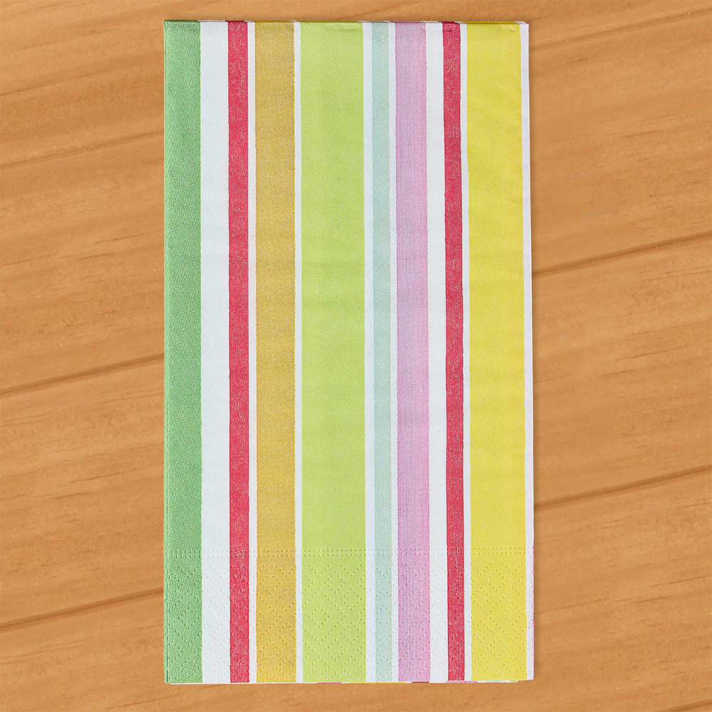 Caspari Paper Napkins, Bright Cabana Stripe - Image 4