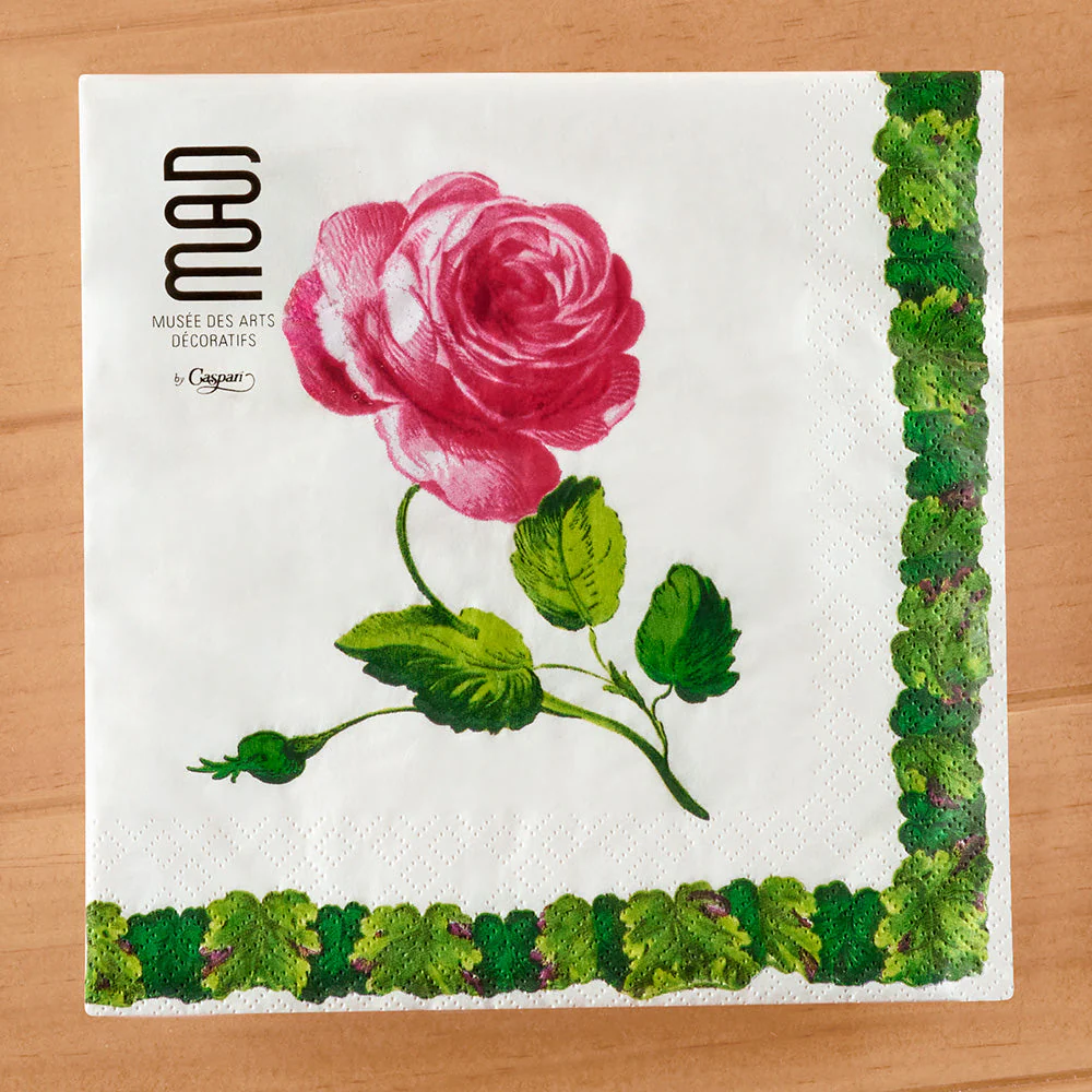 Caspari Paper Napkins, Rose Chic - Image 2