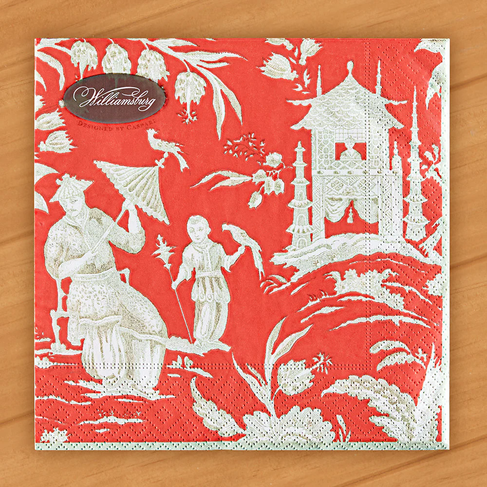 Caspari Paper Napkins, Silk Road Toile - Image 2