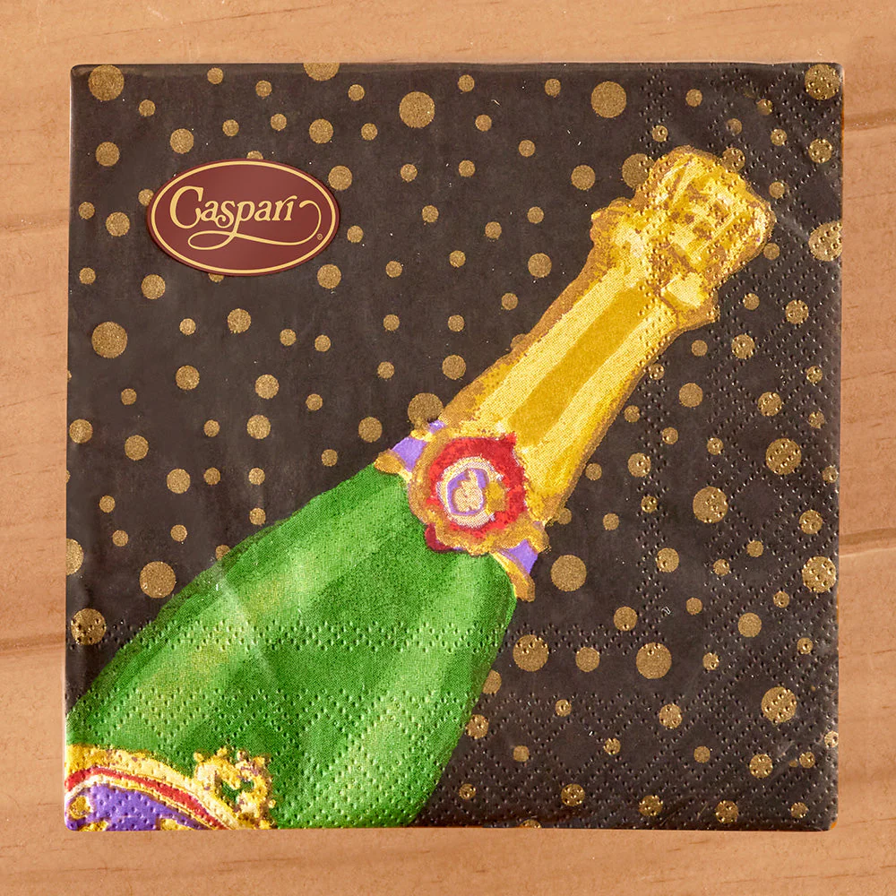 Caspari Paper Napkins, Sparkling Champagne - Image 2