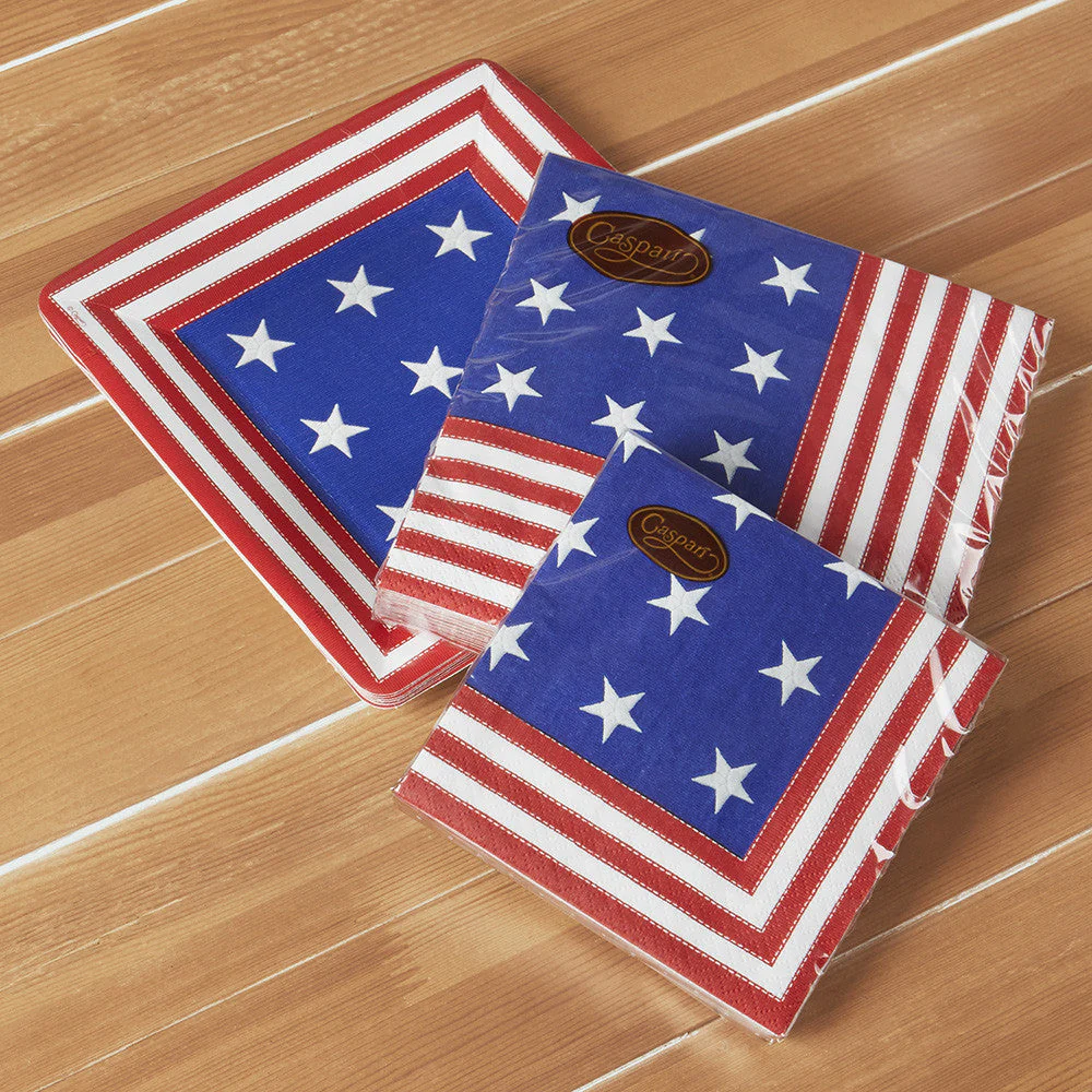 Caspari Paper Napkins - Star Spangled - Image 4