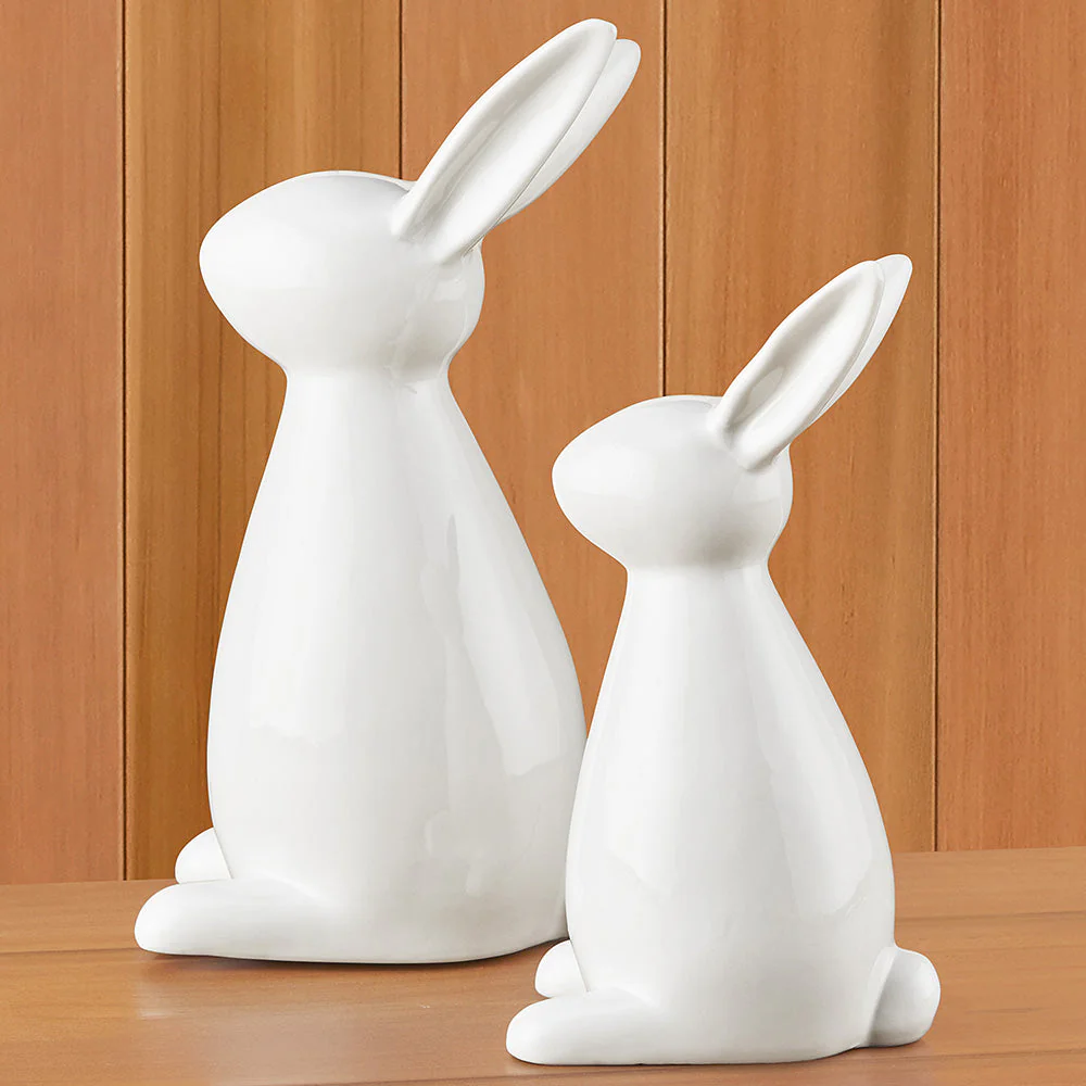Ceramic Bunny Rabbit Figurines - Image 2