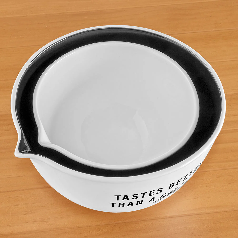 Ceramic Mixing Bowl Set, "Tastes Better Than a Salad" - Image 2