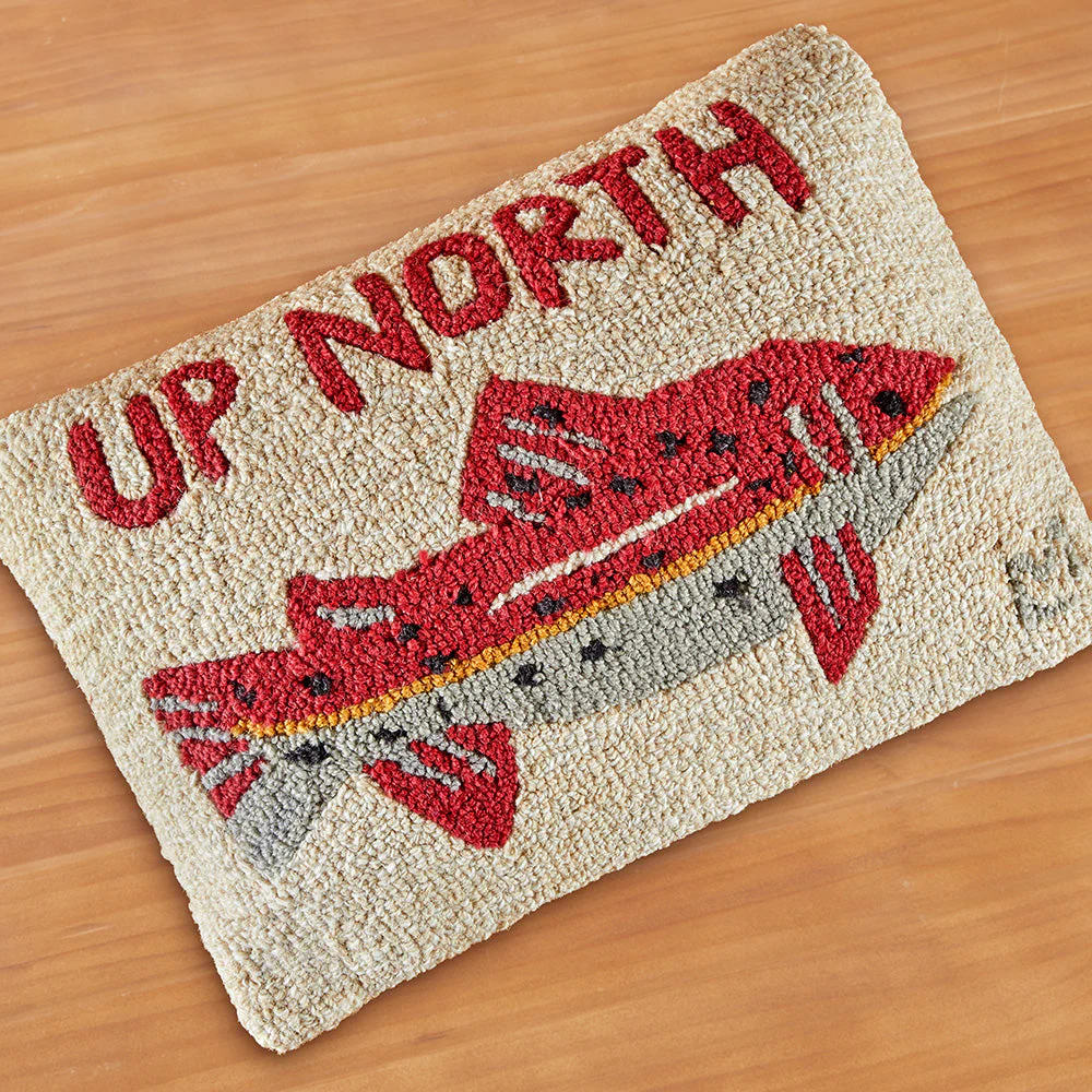Chandler 4 Corners 20" x 14" Hooked Pillow, Up North - Image 2