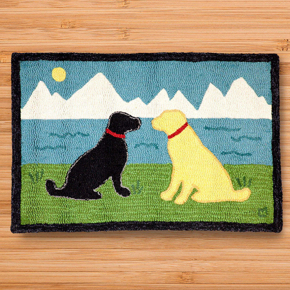 Chandler 4 Corners 2' x 3' Hooked Rug, Lake Side Labs