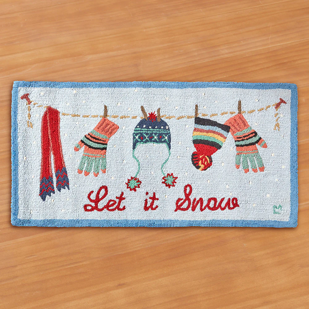 Chandler 4 Corners 2' x 4' Hooked Rug, Let It Snow - Image 2
