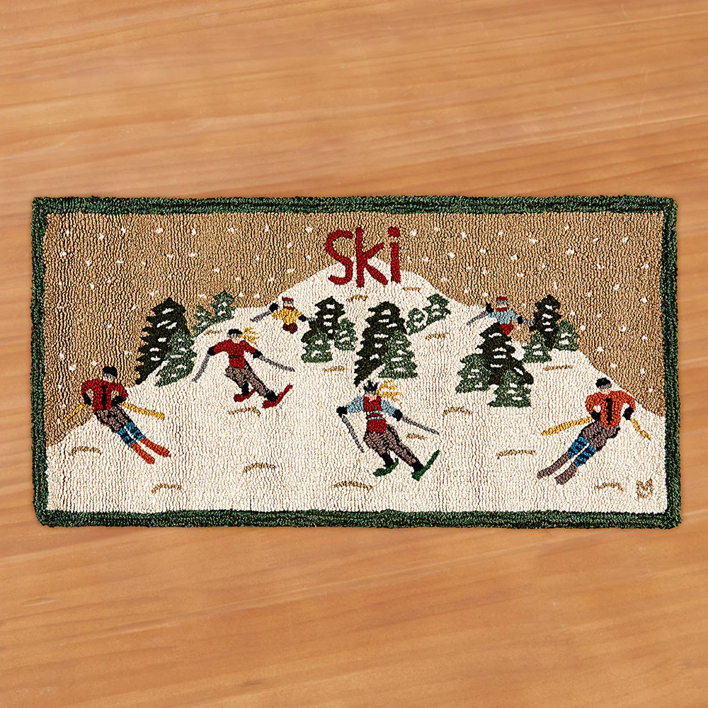 Chandler 4 Corners 2' x 4' Hooked Rug, Ski Mountain - Image 2