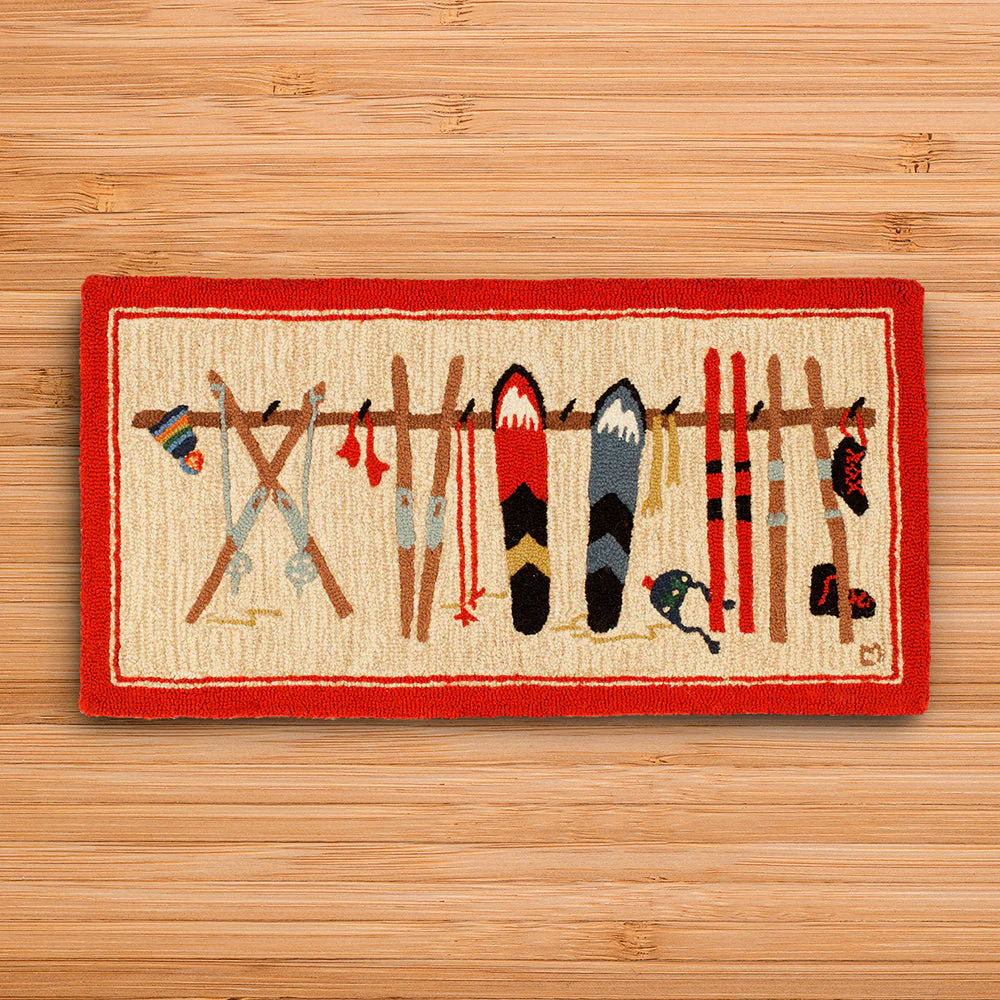 Chandler 4 Corners 2' x 4' Hooked Rug, Ski Rack - Image 2