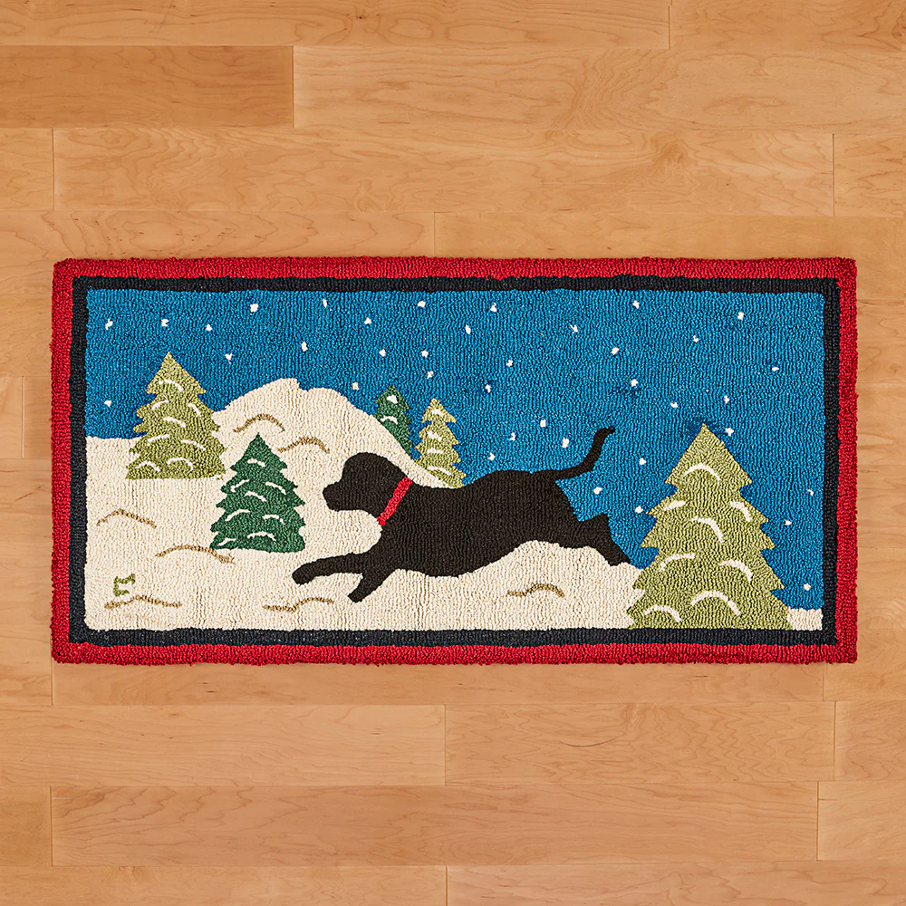 Chandler 4 Corners 2' x 4' Hooked Wool Rug, Snow Lab - Image 2