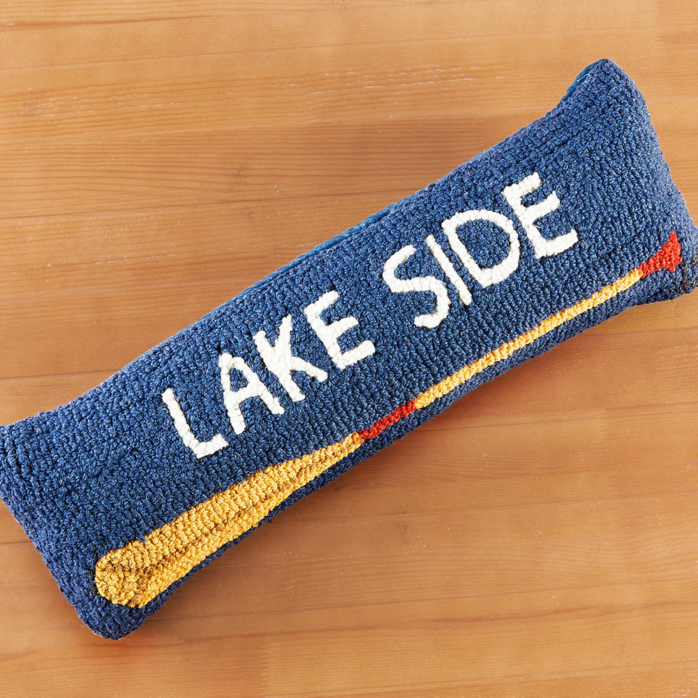 Chandler 4 Corners 8" x 24" Hooked Pillow, Lakeside Oar