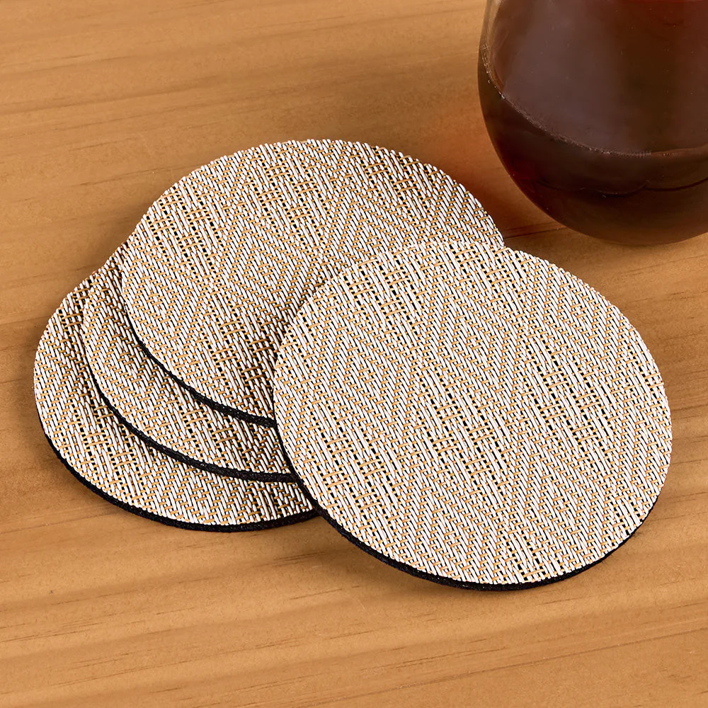 Chilewich Boxwood Vinyl Coasters by Martha Stewart, Set of 4 - Image 3
