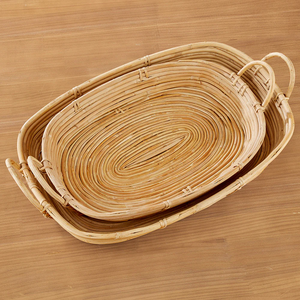 Coastal Woven Rattan Trays - Image 3