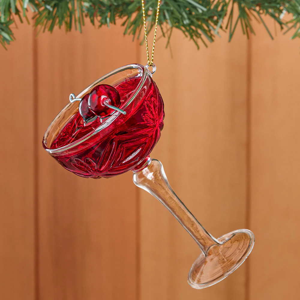Cody Foster Resin Ornament, Festive Cranberry Cocktail