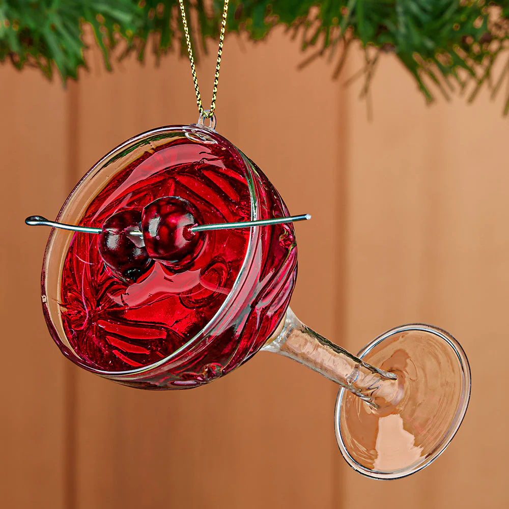 Cody Foster Resin Ornament, Festive Cranberry Cocktail - Image 2
