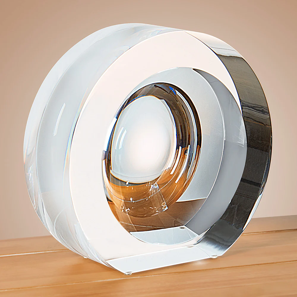 Contemporary Round Lucite Décor