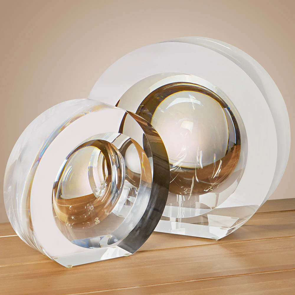 Contemporary Round Lucite Décor - Image 3