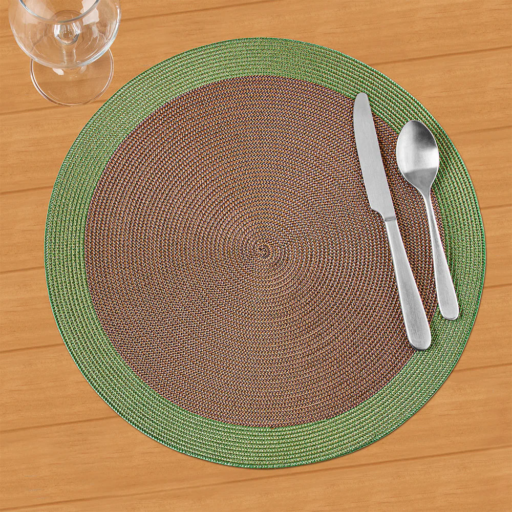 Deborah Rhodes Braided Placemat, Harvest Border Round
