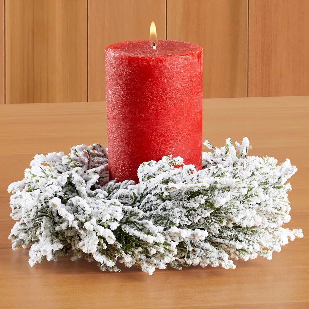 Faux Juniper Candle Ring