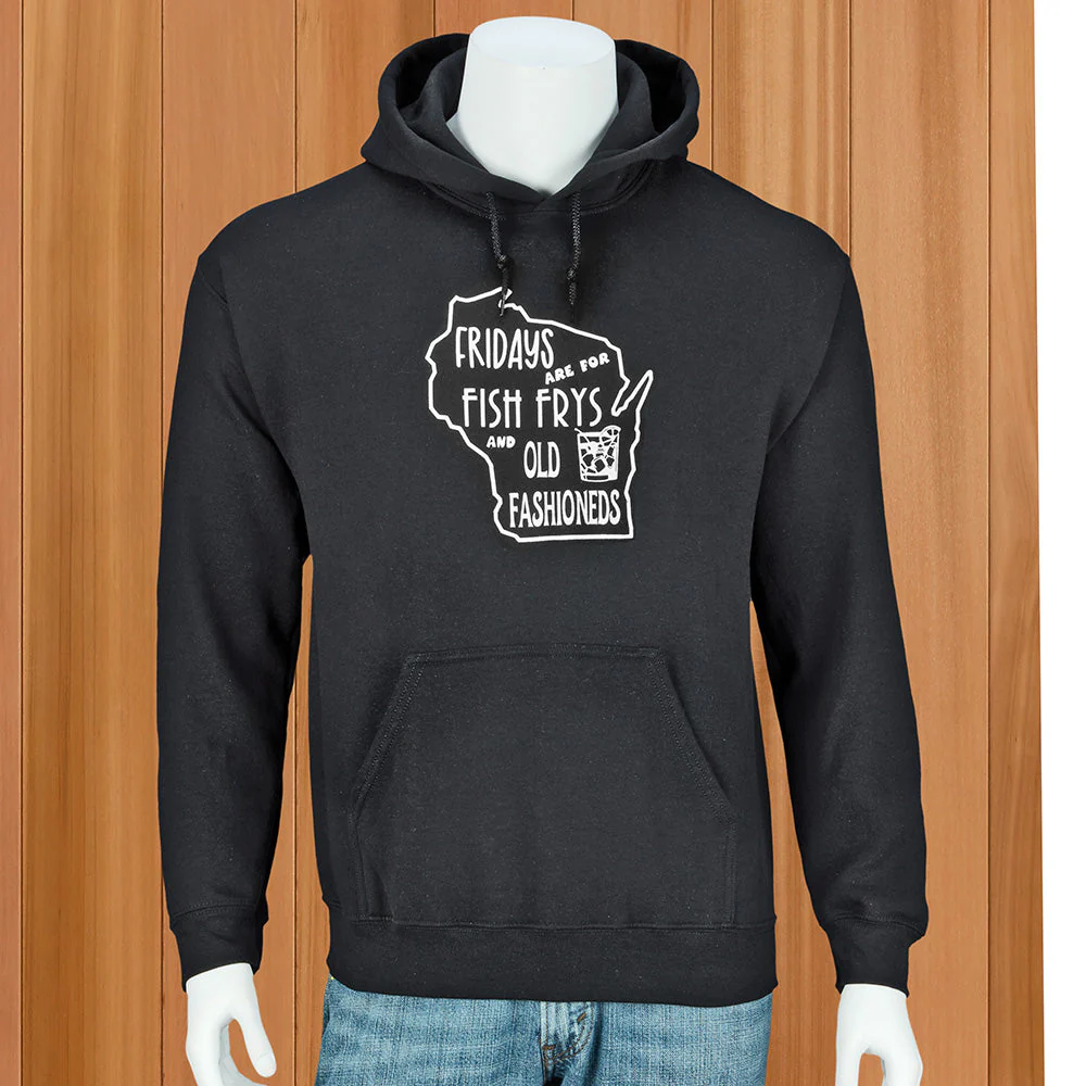 "Fish Frys and Old Fashioneds" Unisex Wisconsin Hoodie - Image 3