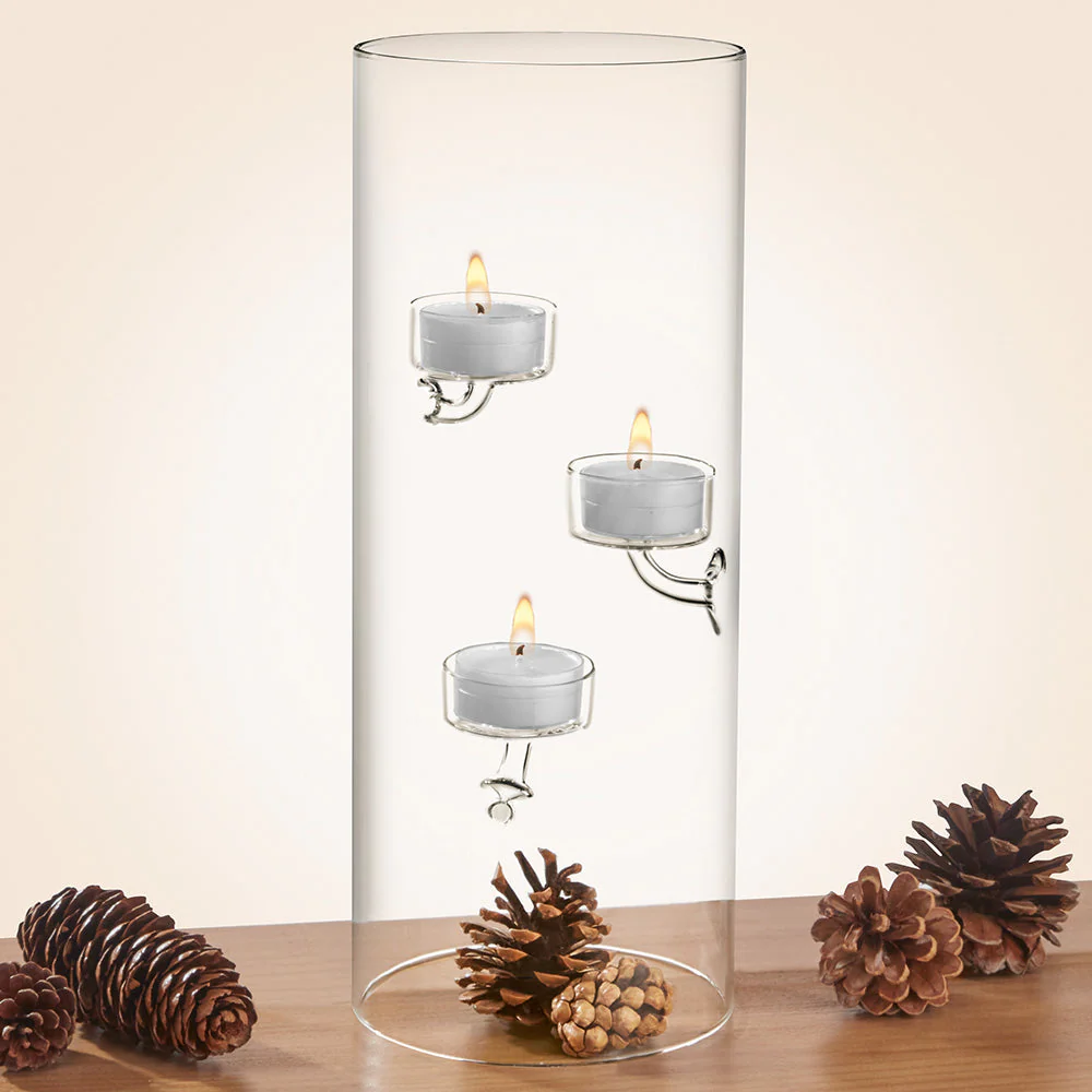 Floating Flame Glass Tealight Candleholders - Image 5