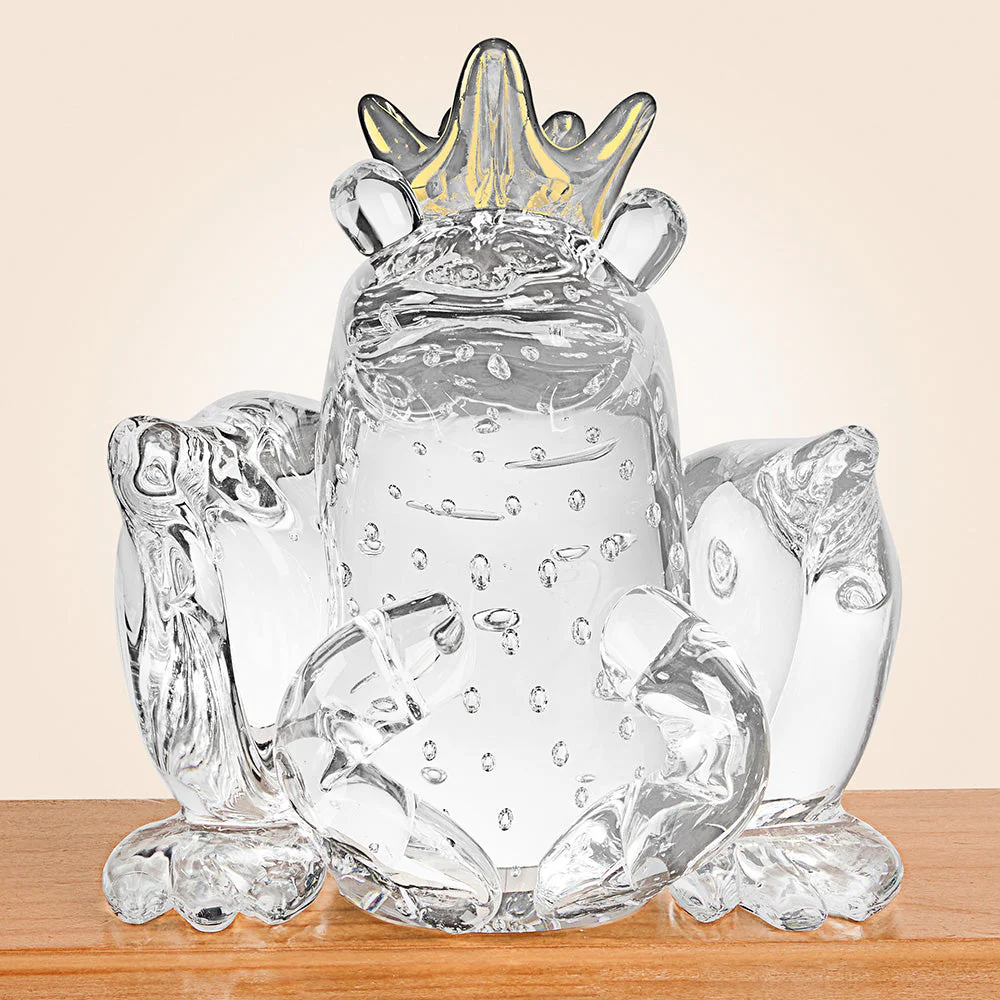 Frog Prince Glass Figurine