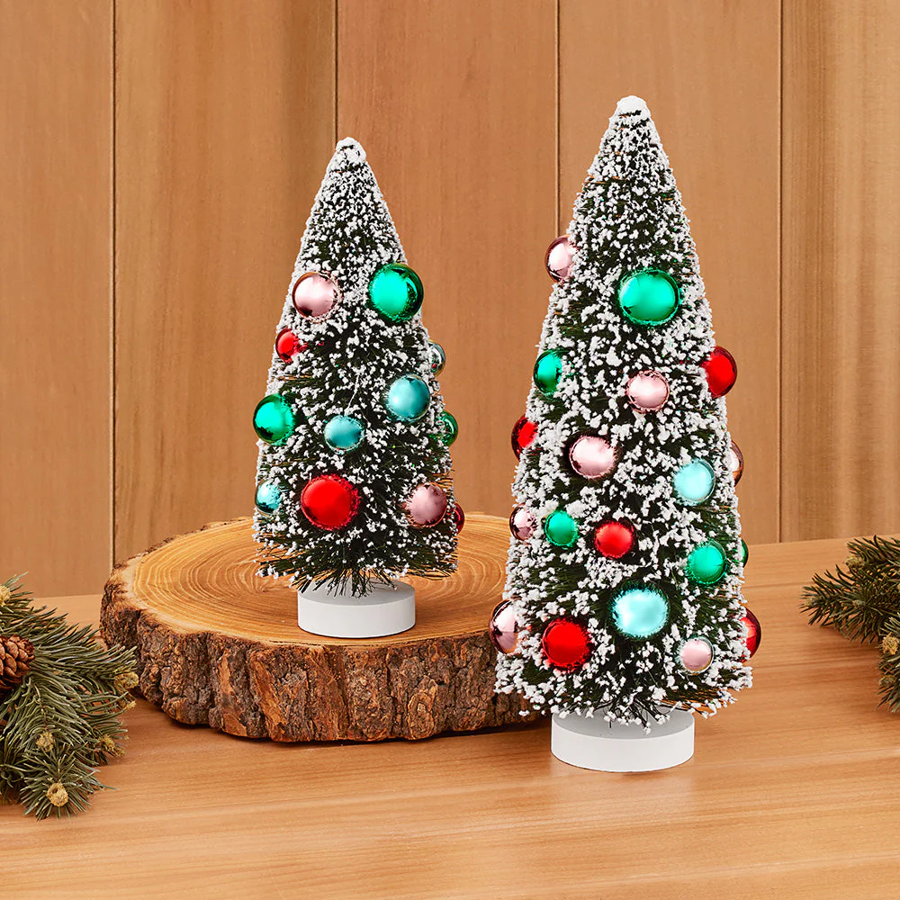 Frosted Bottle Brush Christmas Tree - Image 2
