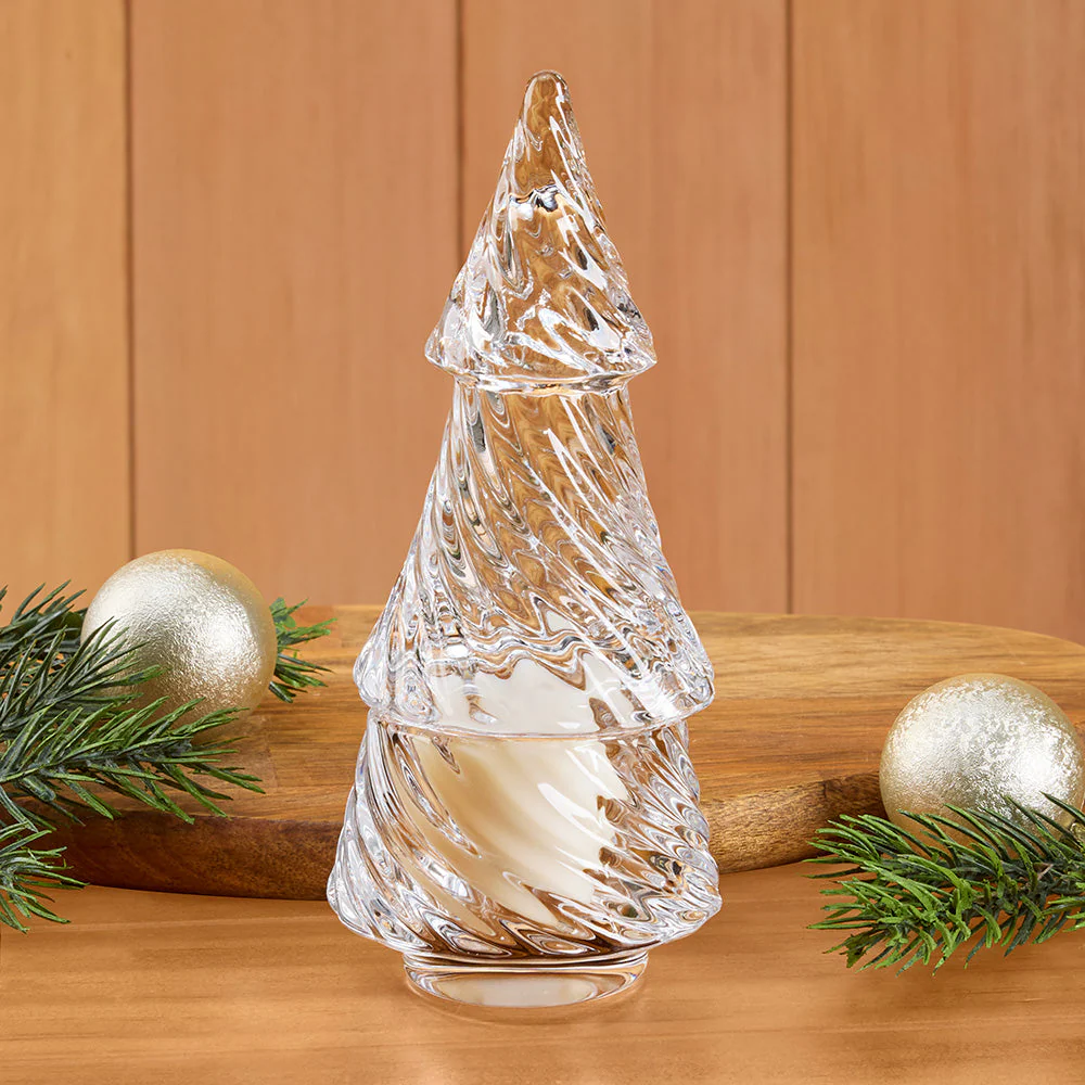 Glass Christmas Tree Tealight Holder - Image 4