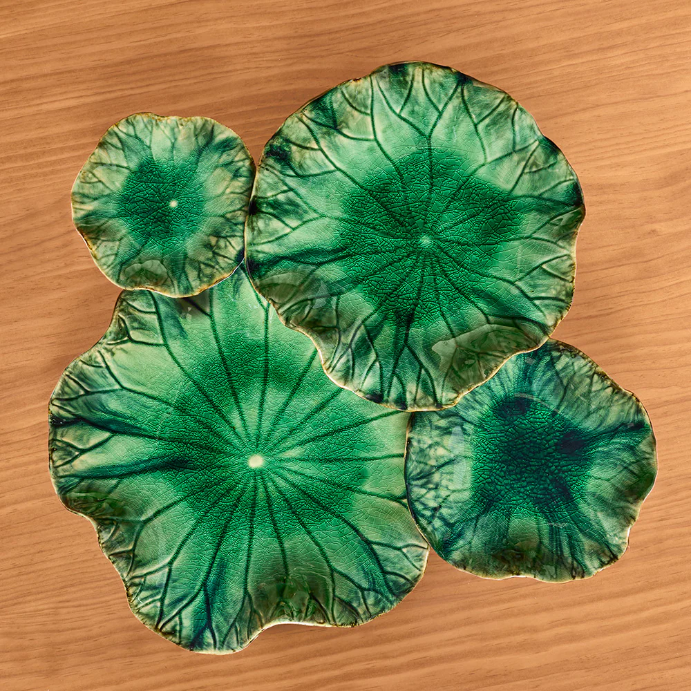 Global Views Ceramic Lily Pad Plates - Image 5