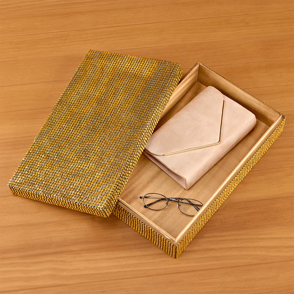 Global Views Lames Brass-Studded Box - Image 3