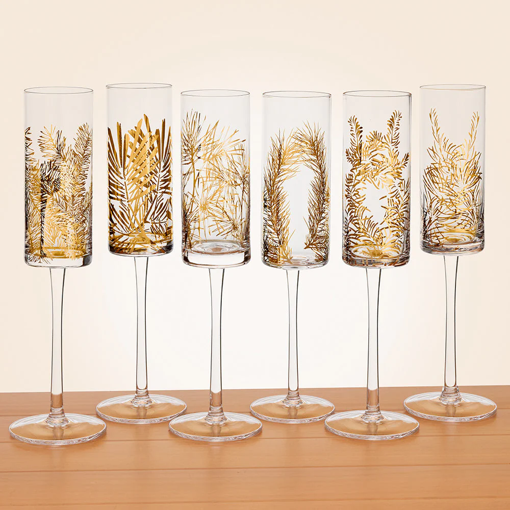 Golden Fir Champagne Flute - Image 2