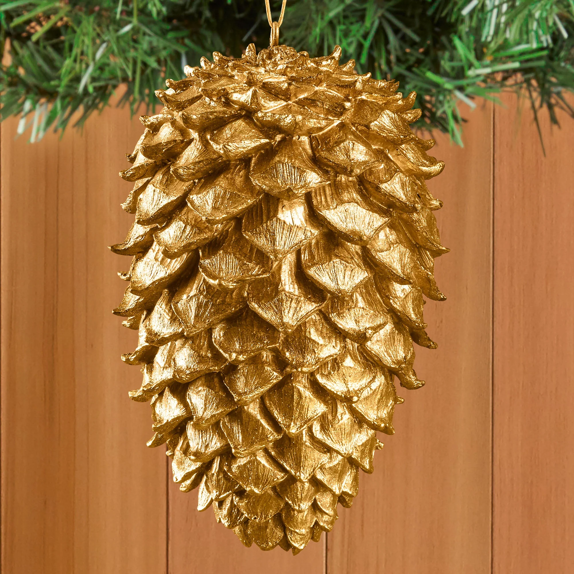 Golden Resin Pinecone - Image 2