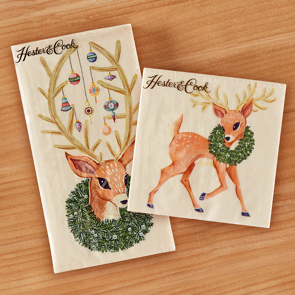 Hester & Cook Paper Napkins, Reindeer